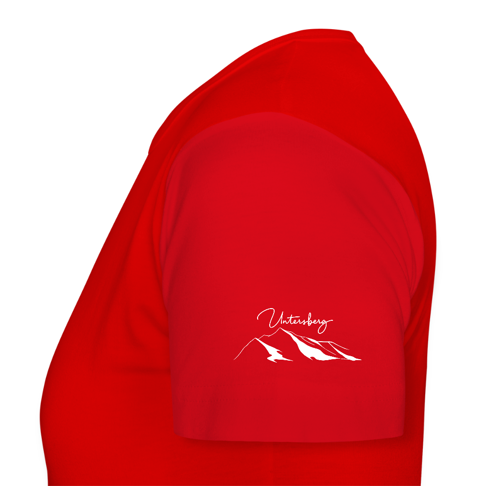 Untersberg Frauen Premium T-Shirt vers. Farben 4xDruck Weiss - Rot