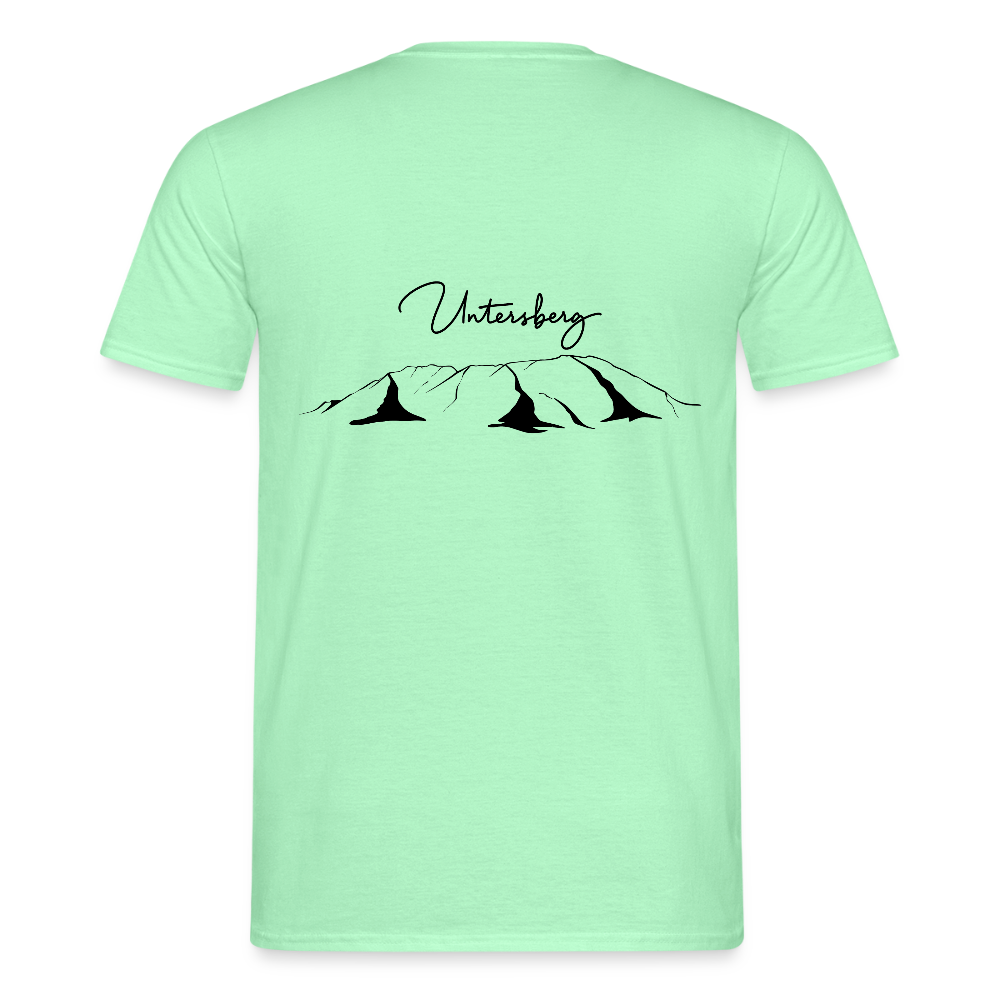Untersberg Männer Premium T-Shirt vers. Farben 4xDruck Schwarz - Mintgrün