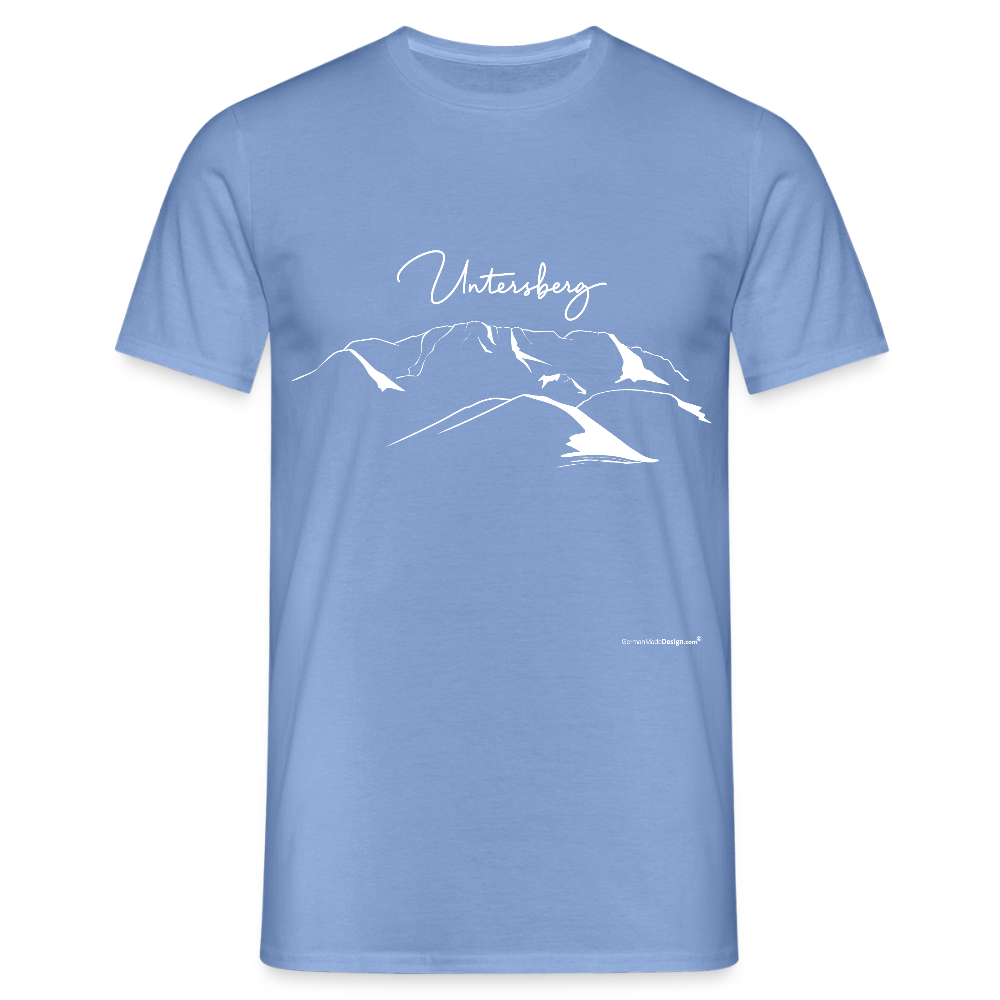 Untersberg Männer Premium T-Shirt in vers. Farben 1xDruck Weiss - carolina blue