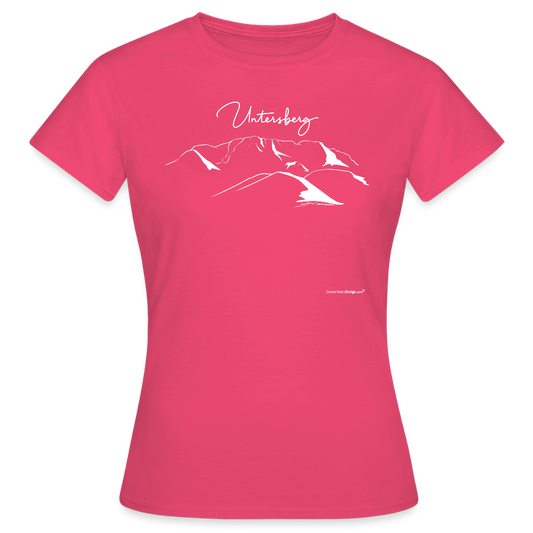 Untersberg Frauen Premium T-Shirt Pink 4xDruck Weiss - Azalea