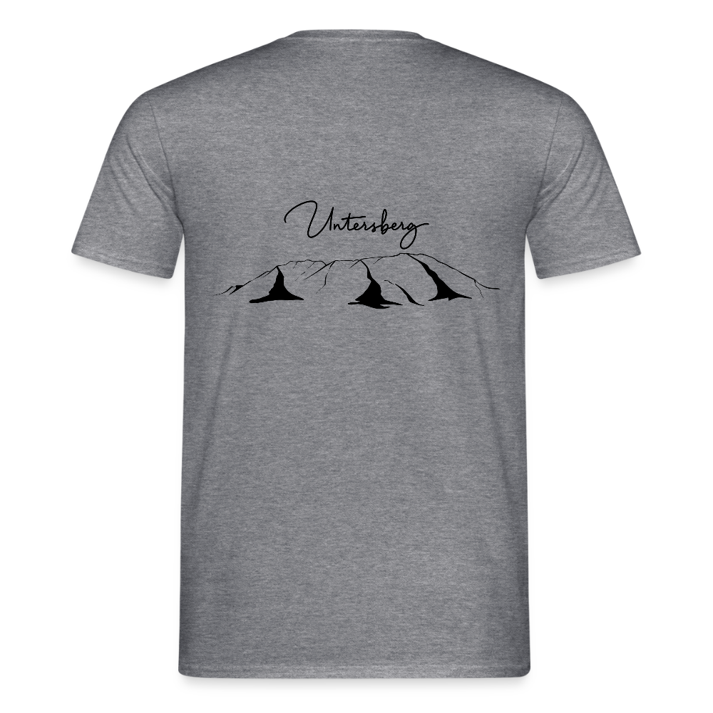 Untersberg Männer Premium T-Shirt vers. Farben 4xDruck Schwarz - Graphit meliert