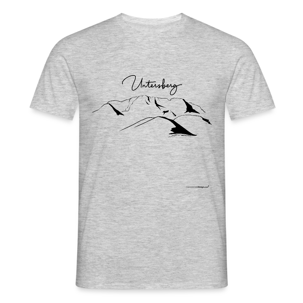 Untersberg Männer Premium T-Shirt vers. Farben 2xDruck Schwarz - Grau meliert