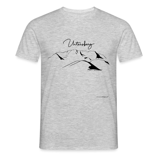 Untersberg Männer Premium T-Shirt vers. Farben 2xDruck Schwarz - Grau meliert