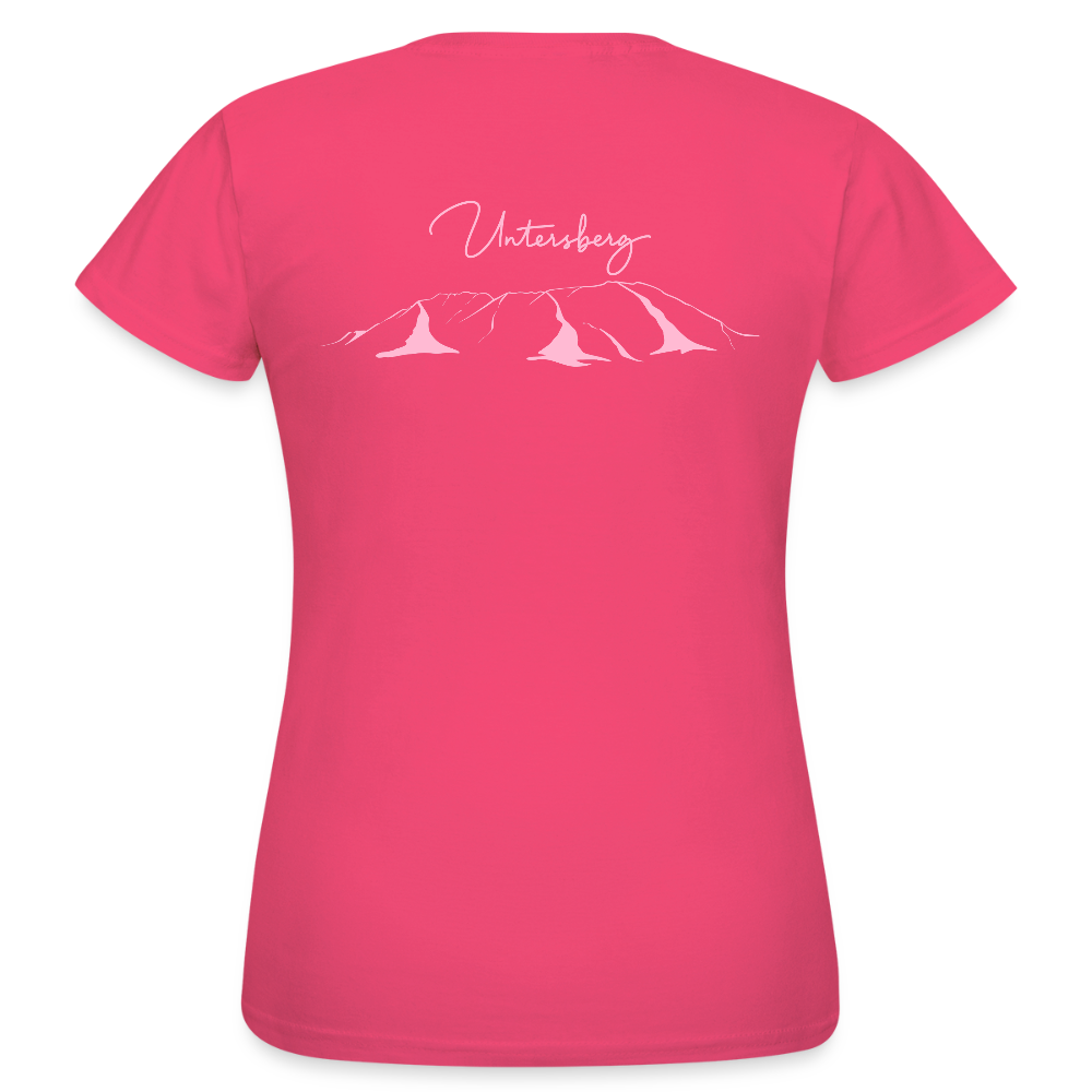 Untersberg Frauen Premium T-Shirt Azalea 4xDruck Rosa - Azalea