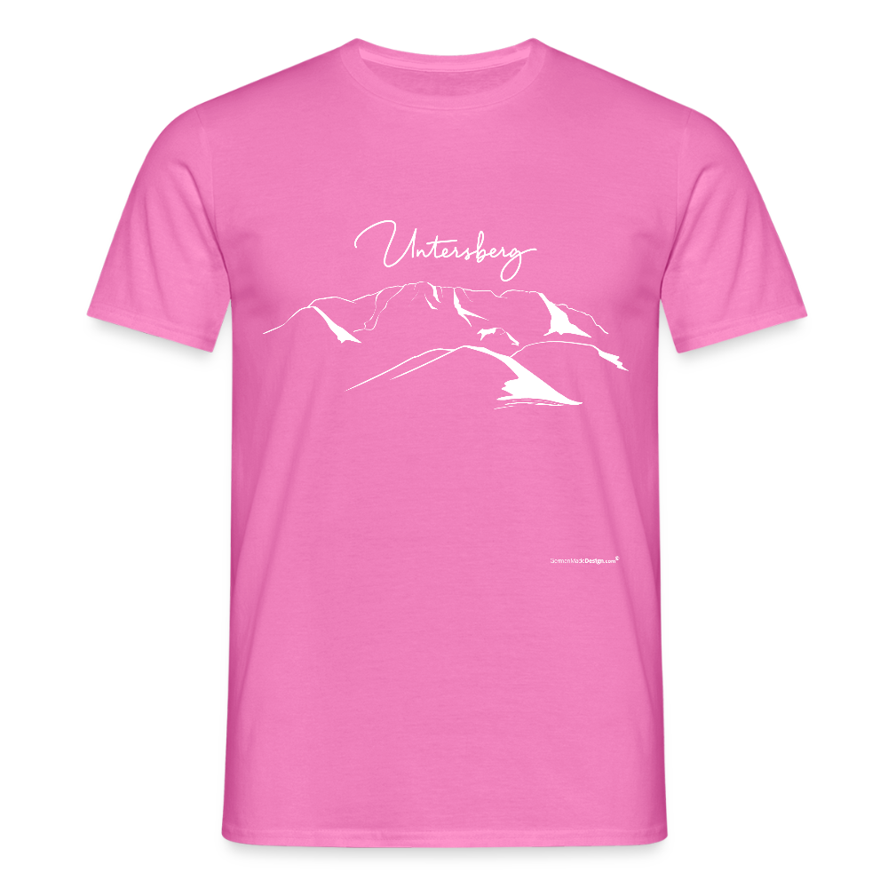 Untersberg Männer Premium T-Shirt vers. Farben 4xDruck Weiss - Pink