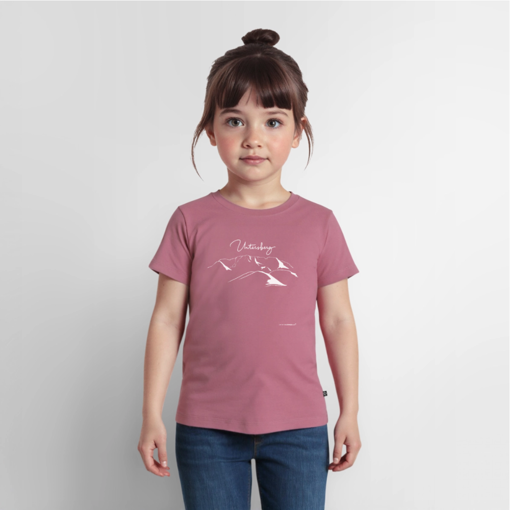 Untersberg Kinder Premium T-Shirt vers. Farben 2xDruck Weiß - Mauve