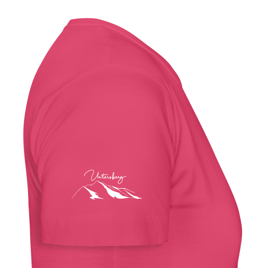 Untersberg Frauen Premium T-Shirt Pink 4xDruck Weiss - Azalea