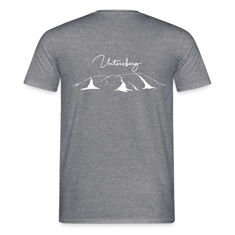 Untersberg Männer Premium T-Shirt vers. Farben 2xDruck Weiss - Graphit meliert