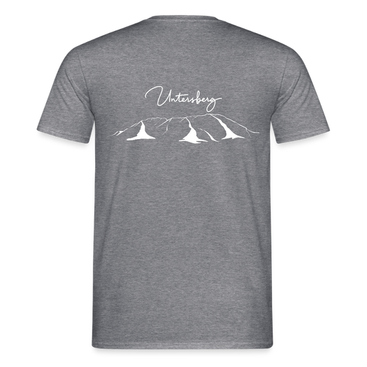 Untersberg Männer Premium T-Shirt vers. Farben 2xDruck Weiss - Graphit meliert