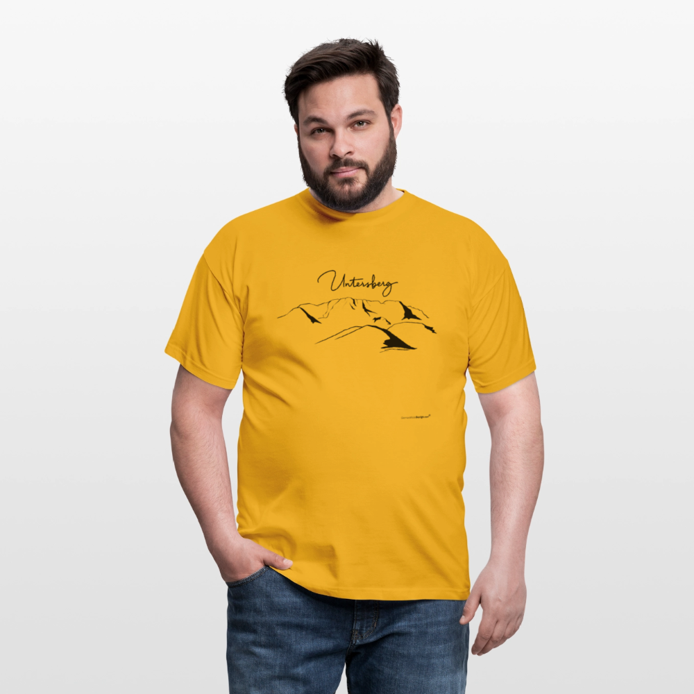 Untersberg Männer Premium T-Shirt in vers. Farben 1xDruck Schwarz - Gelb