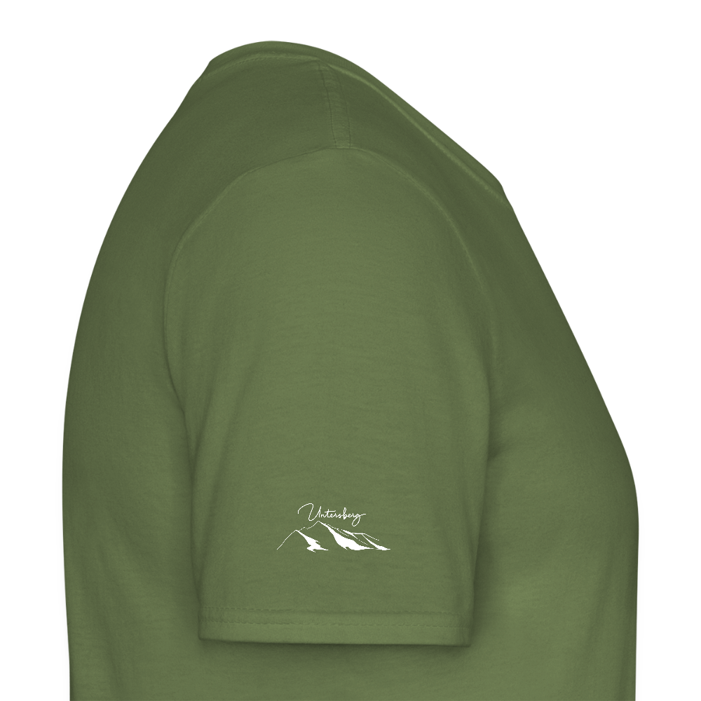 Untersberg Männer Premium T-Shirt vers. Farben 4xDruck Weiss - Militärgrün
