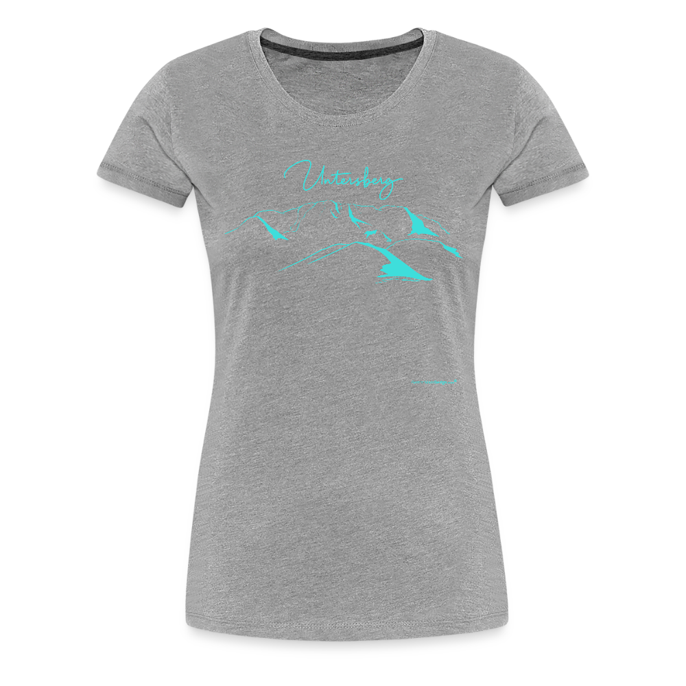 Untersberg Frauen Premium T-Shirt vers. Farben Türkis - Grau meliert