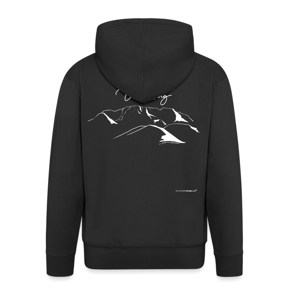 Männer Premium Kapuzenjacke - Schwarz