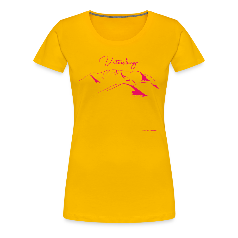 Untersberg Frauen Premium T-Shirt vers. Farben Pink - Sonnengelb