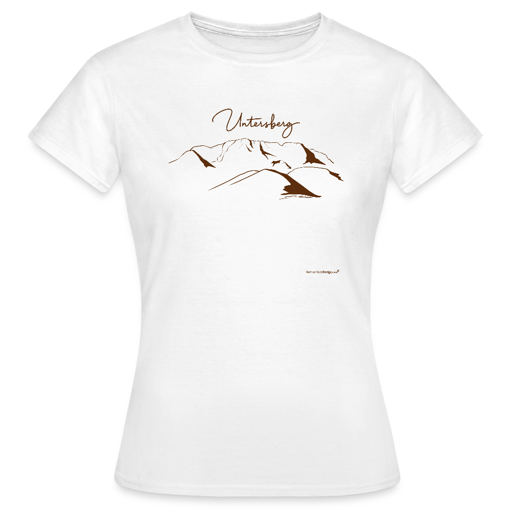 Untersberg Frauen Premium T-Shirt in vers. Farben Schokobraun - Weiß