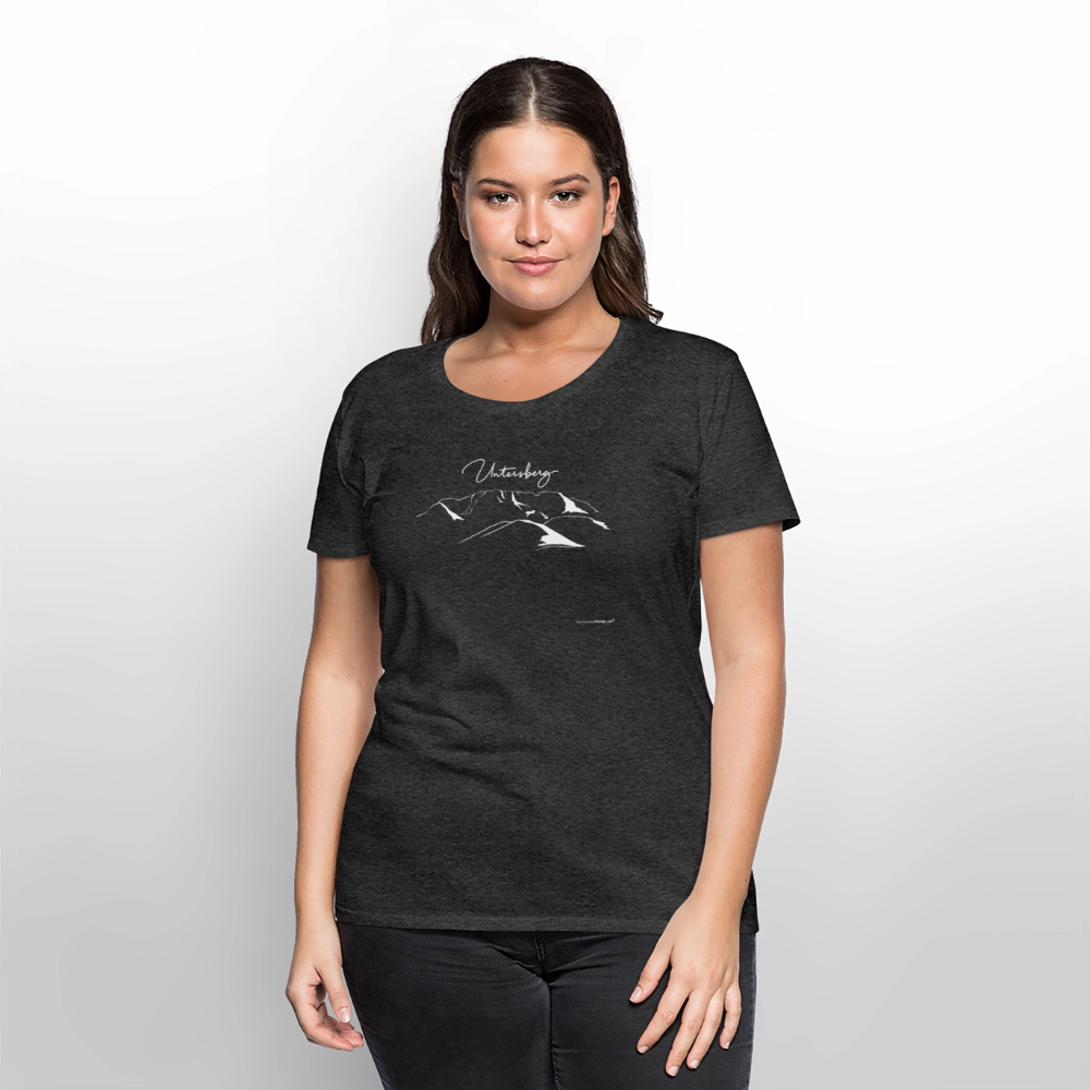 Untersberg T-Shirts Frauen vers. Farben 1xDruck weiss - Anthrazit meliert