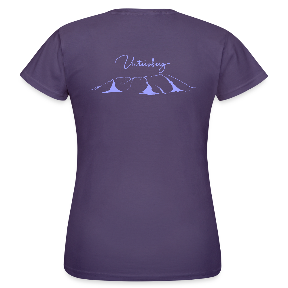 Untersberg Frauen Premium T-Shirt vers. Farben 2xDruck Hellblau - Dunkellila