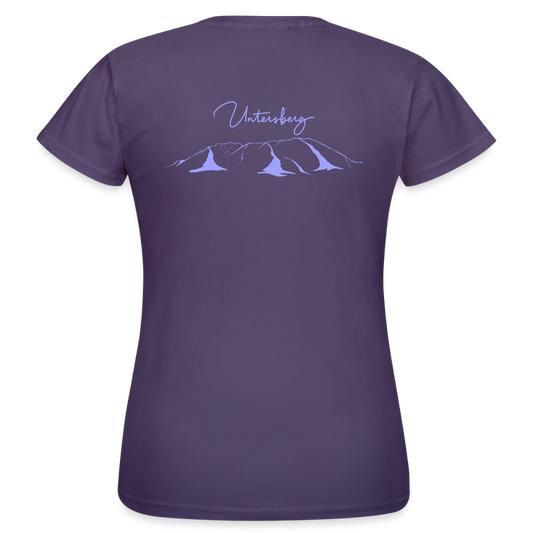 Untersberg Frauen Premium T-Shirt vers. Farben 2xDruck Hellblau - Dunkellila