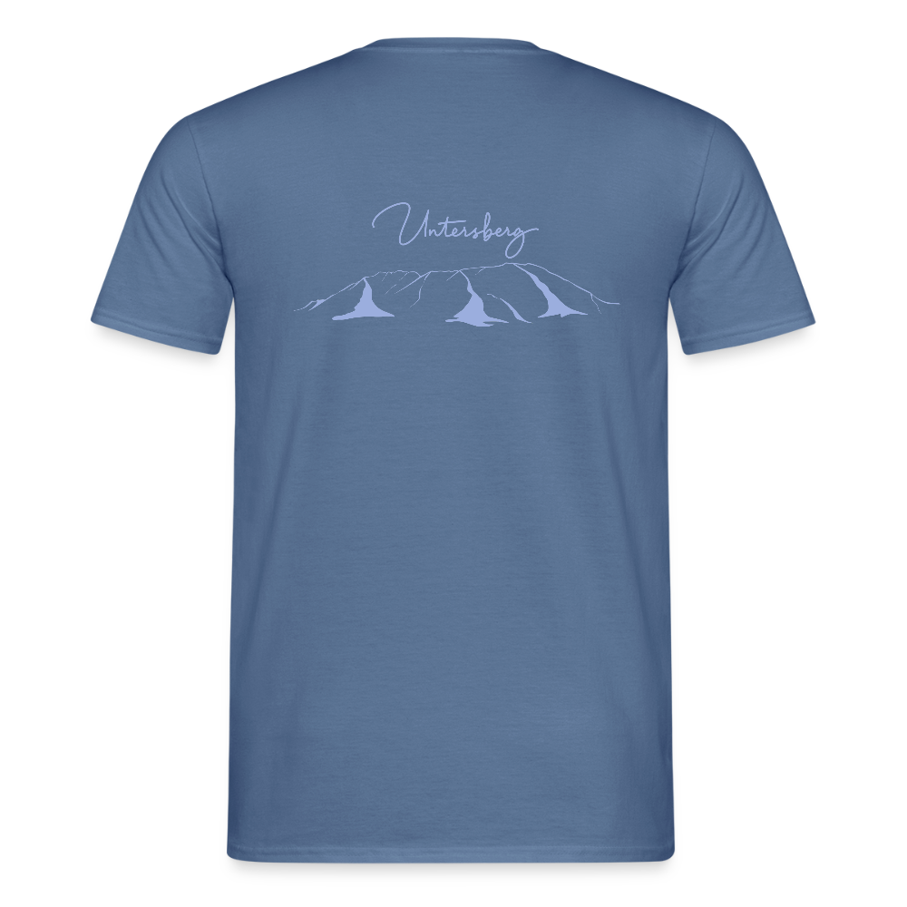 Untersberg Männer Premium T-Shirt Taubenblau 4xDruck Himmelblau - Taubenblau 