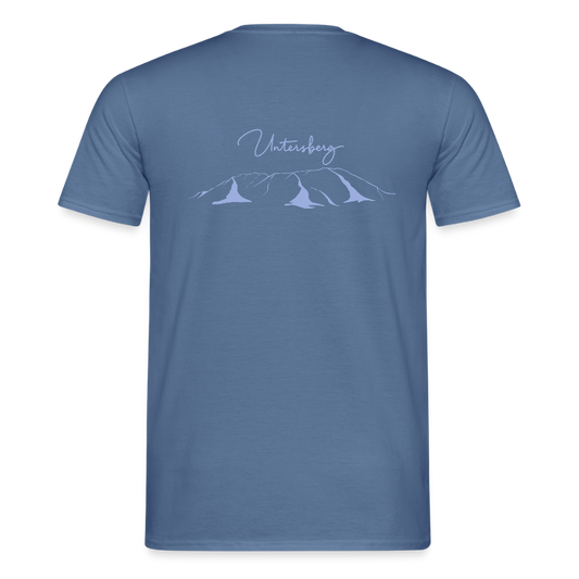 Untersberg Männer Premium T-Shirt Taubenblau 4xDruck Himmelblau - Taubenblau 