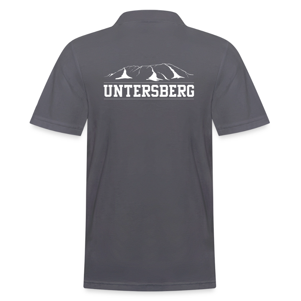 Männer Poloshirt "Untersberg" exklusiv in schwarz - Anthrazit