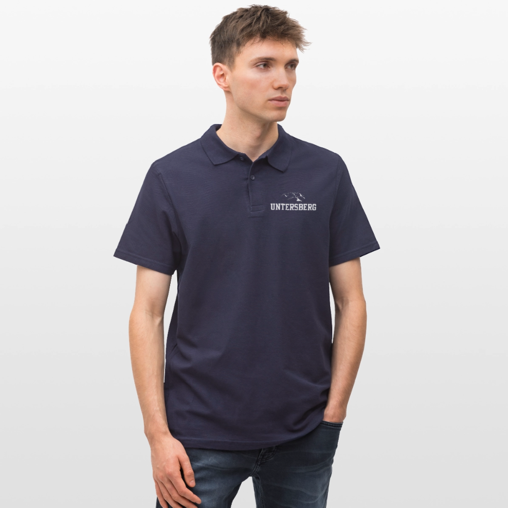 Männer Poloshirt "Untersberg" exklusiv in schwarz - Navy