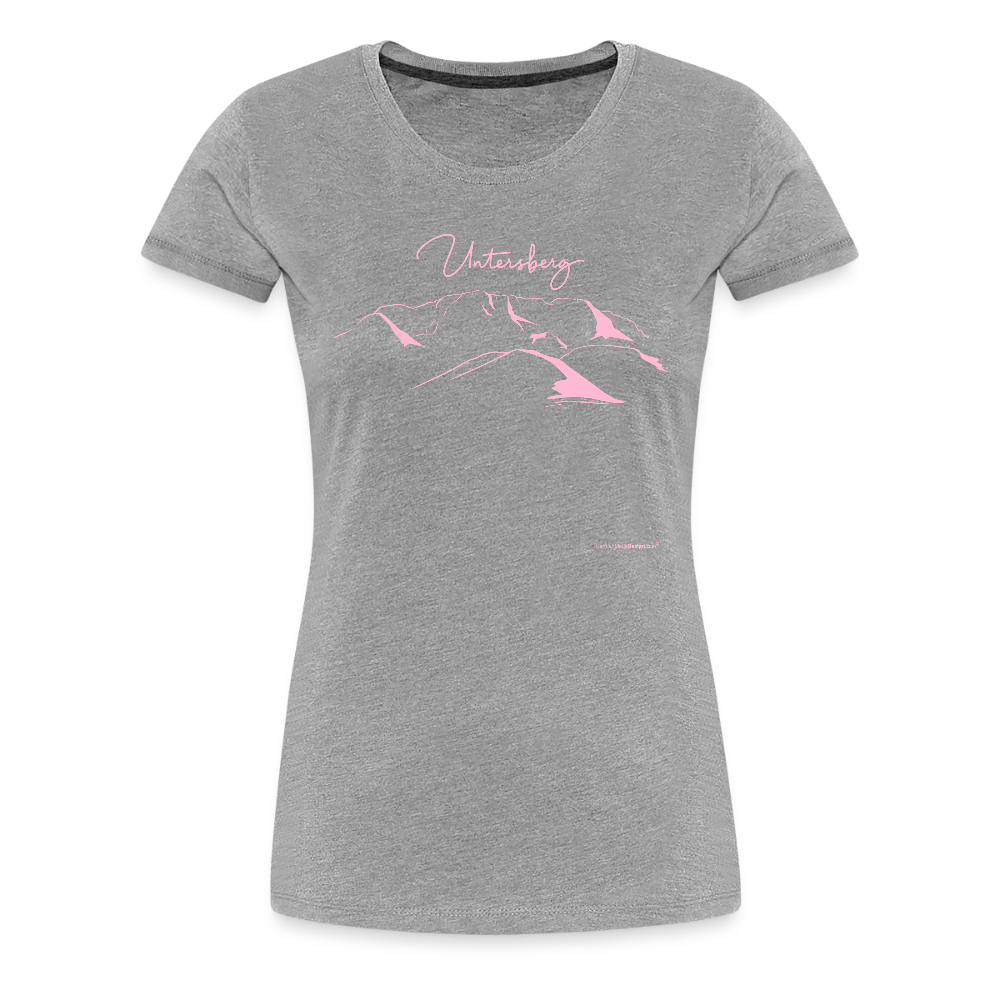 Untersberg Frauen Premium T-Shirt vers. Farben 1xDruck Rosa - Grau meliert
