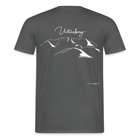 UNTERSBERG Schriftzug - Männer T-Shirt Premium Qualität - Anthrazit