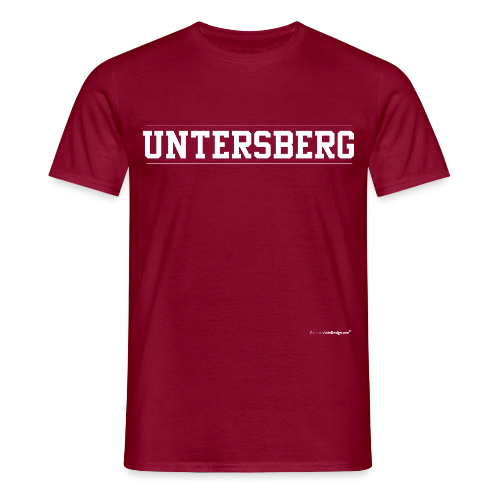 UNTERSBERG Schriftzug - Männer T-Shirt Premium Qualität - Ziegelrot