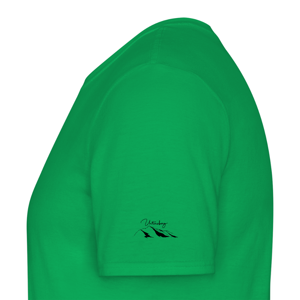 Untersberg Männer Premium T-Shirt vers. Farben 4xDruck Schwarz - Kelly Green