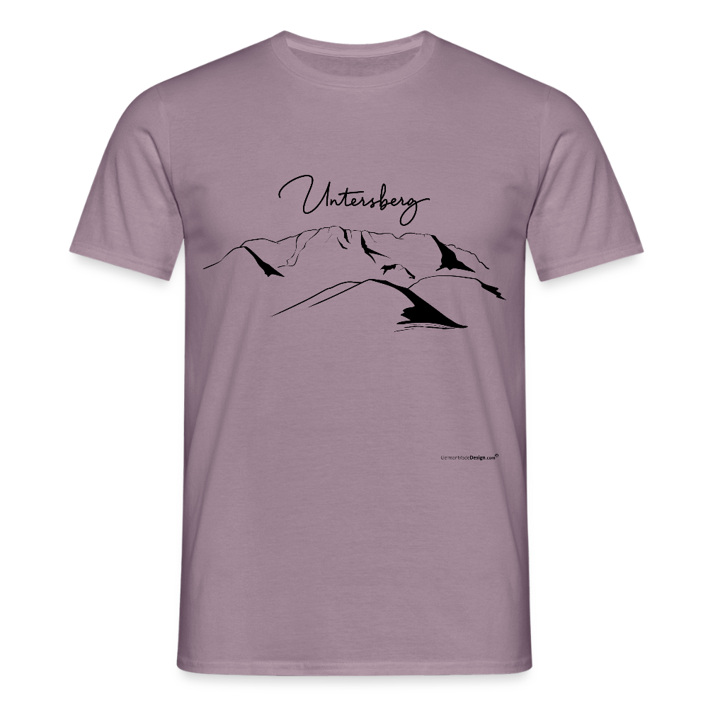 Untersberg Männer Premium T-Shirt vers. Farben 4xDruck Schwarz - Lilagrau 