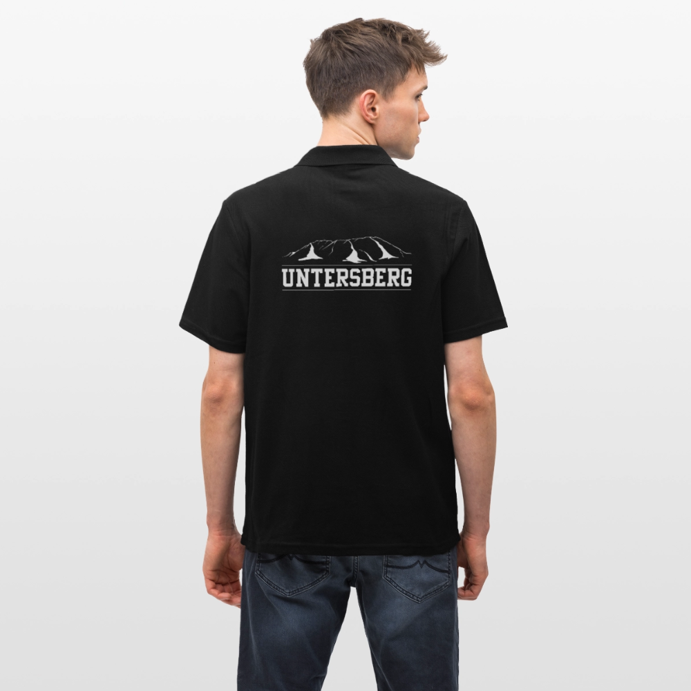 Männer Poloshirt "Untersberg" exklusiv in schwarz - Schwarz