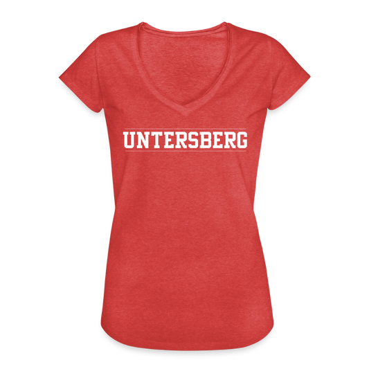 Frauen Vintage T-Shirt - Rot meliert