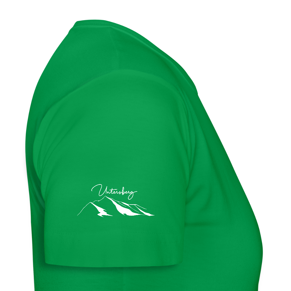 Untersberg Frauen Premium T-Shirt vers. Farben 4xDruck Weiss - Kelly Green