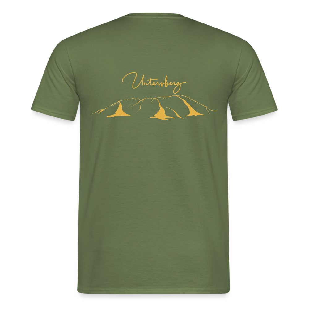 Männer Premium T-Shirt Miltärgrün Untersberg 2xDruck in OCKER - Militärgrün