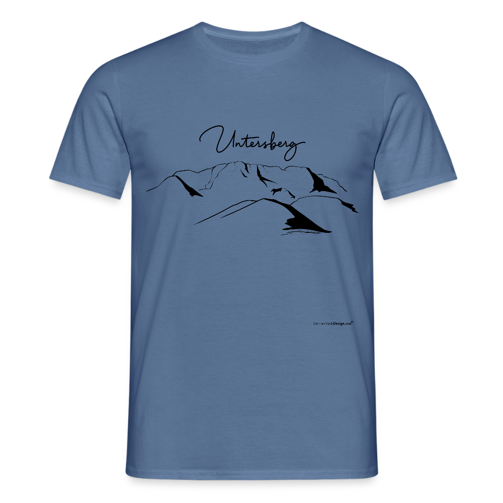 Untersberg Männer Premium T-Shirt in vers. Farben 1xDruck Schwarz - Taubenblau 