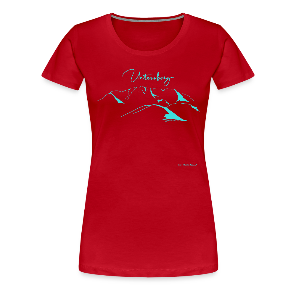 Untersberg Frauen Premium T-Shirt vers. Farben Türkis - Rot