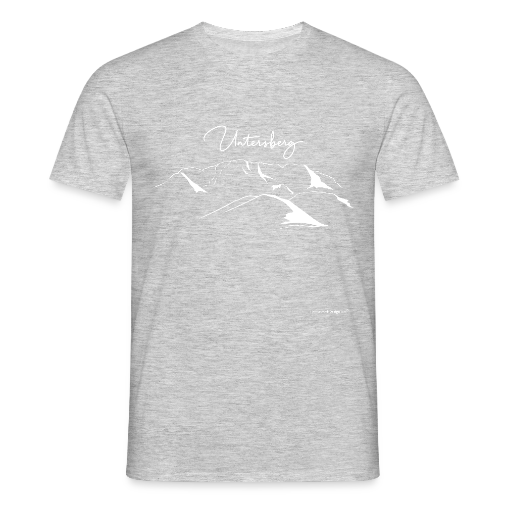 Untersberg Männer Premium T-Shirt vers. Farben 2xDruck Weiss - Grau meliert