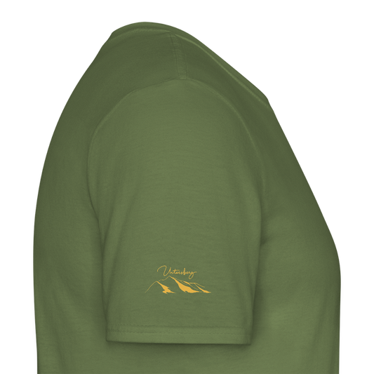 Untersberg Männer Premium T-Shirt Militärgrün 4xDruck Senfgelb - Militärgrün