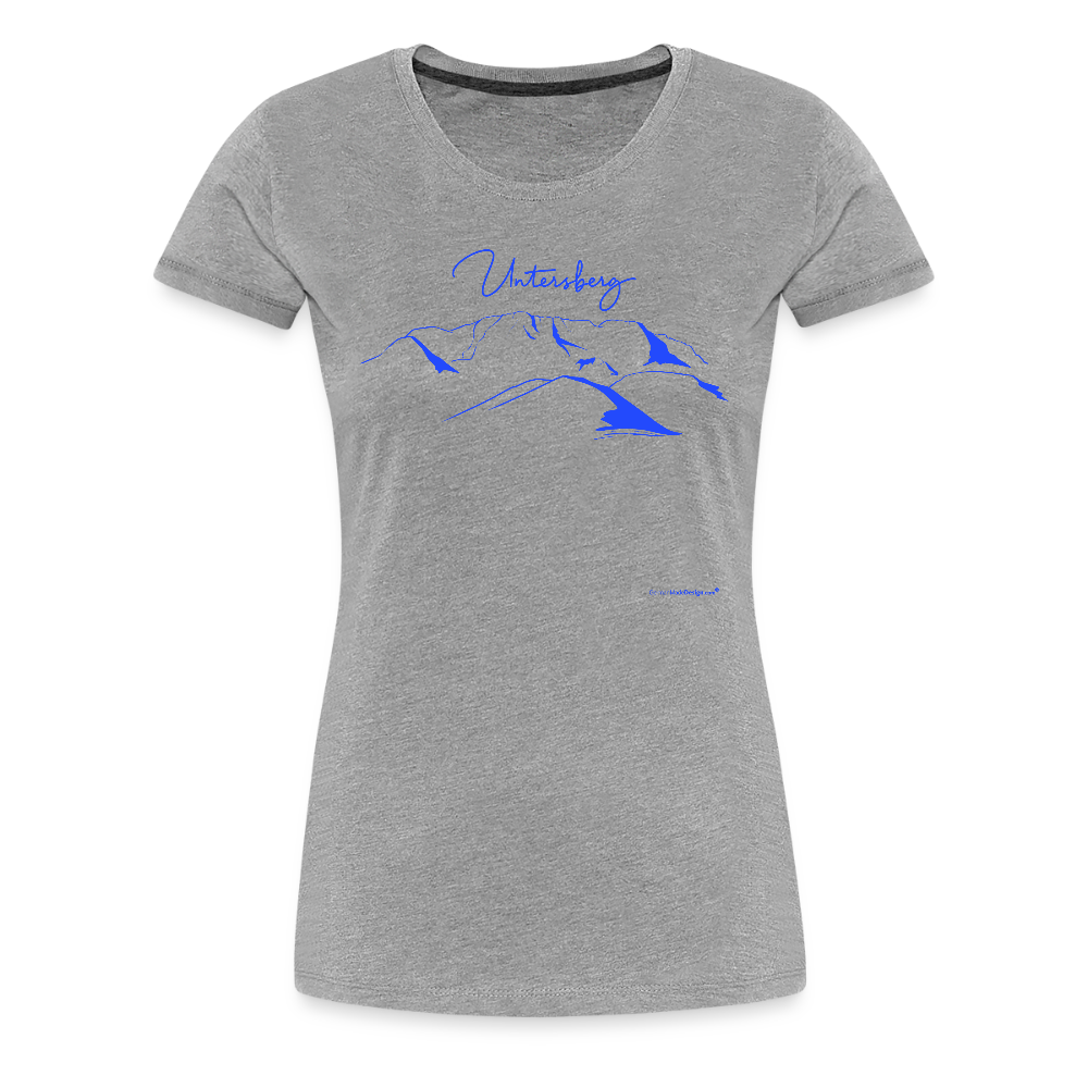 Untersberg Frauen Premium T-Shirt vers. Farben Azurblau - Grau meliert