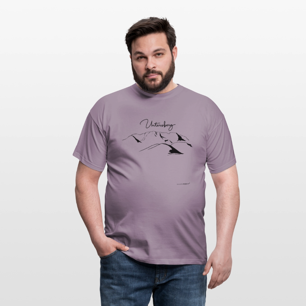 Untersberg Männer Premium T-Shirt in vers. Farben 1xDruck Schwarz - Lilagrau 