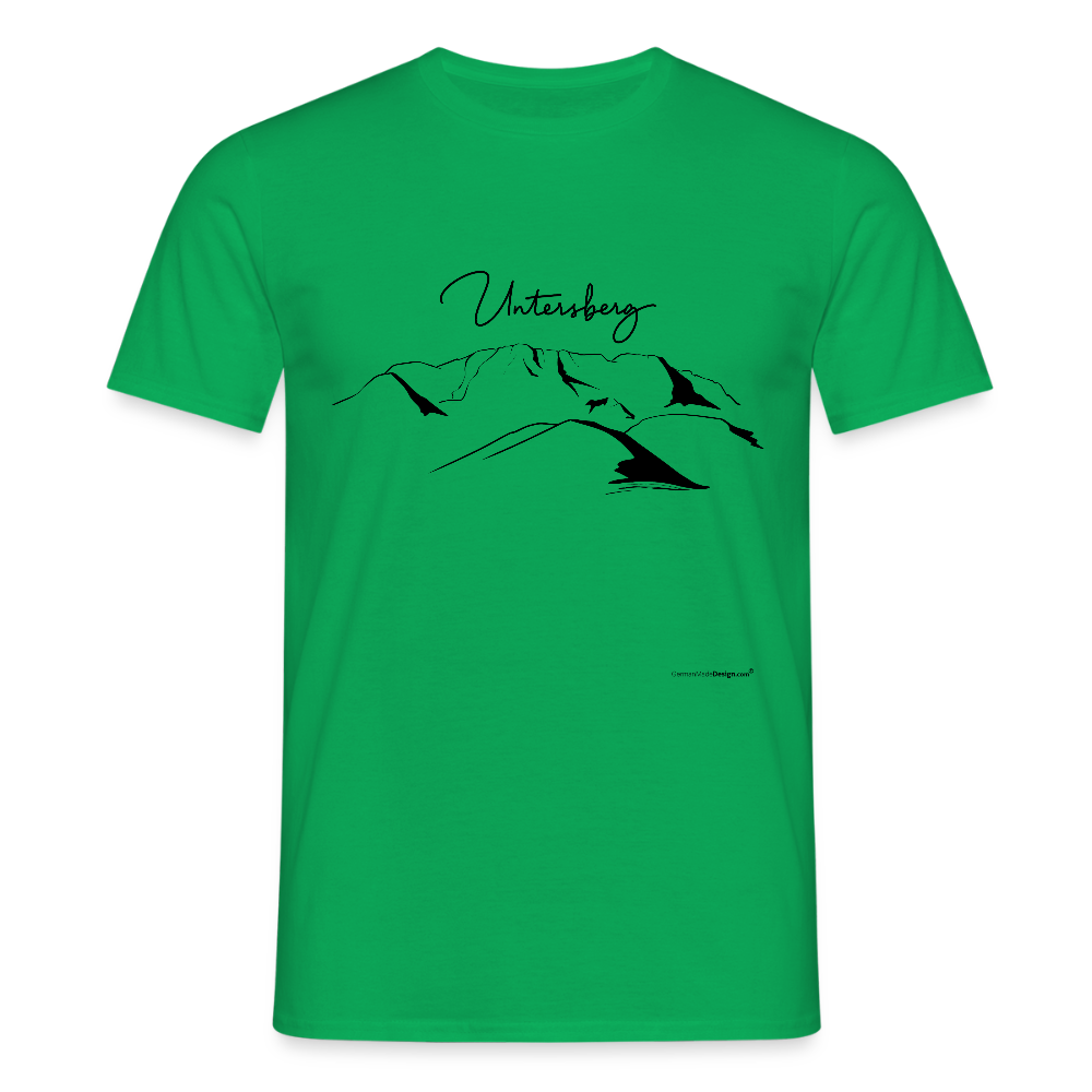 Untersberg Männer Premium T-Shirt vers. Farben 2xDruck Schwarz - Kelly Green