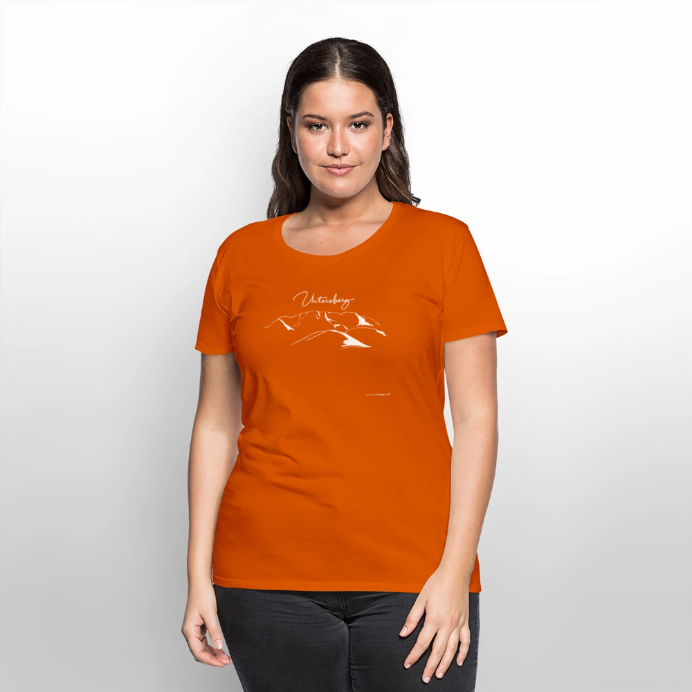Untersberg T-Shirts Frauen vers. Farben 1xDruck weiss - Orange 