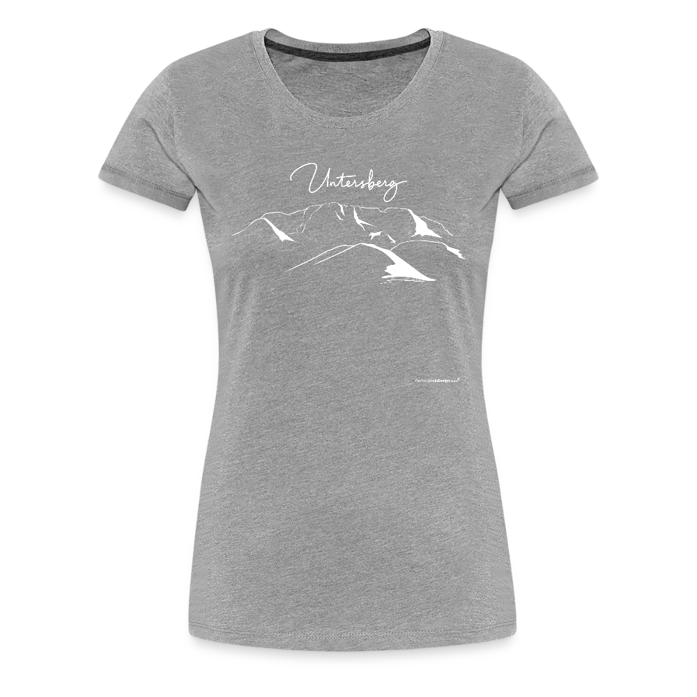 Untersberg T-Shirts Frauen vers. Farben 1xDruck weiss - Grau meliert