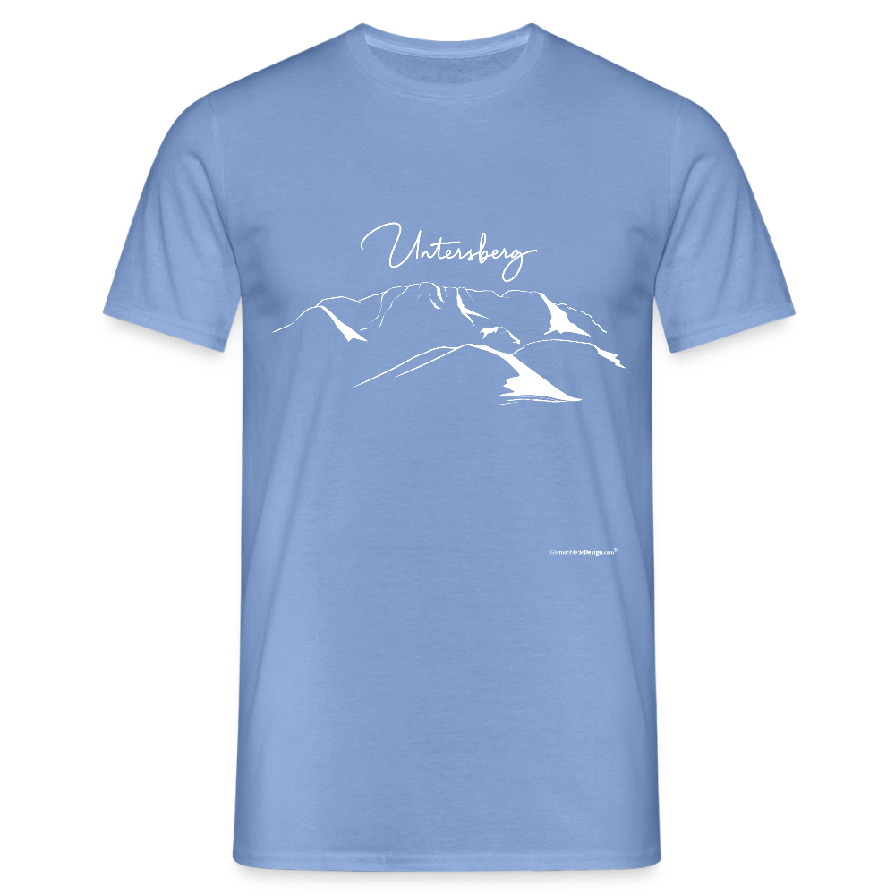 Untersberg Männer Premium T-Shirt vers. Farben 2xDruck Weiss - carolina blue