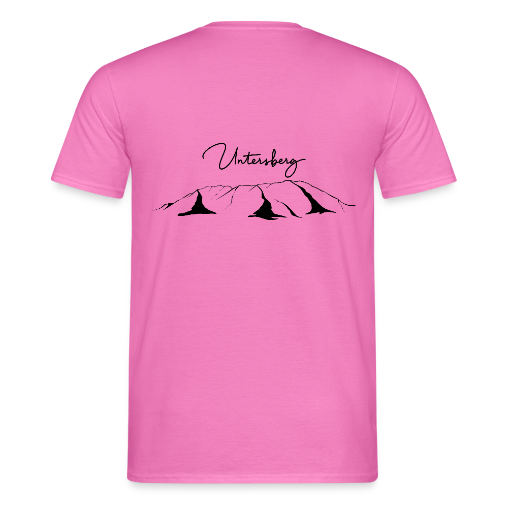 Untersberg Männer Premium T-Shirt vers. Farben 4xDruck Schwarz - Pink