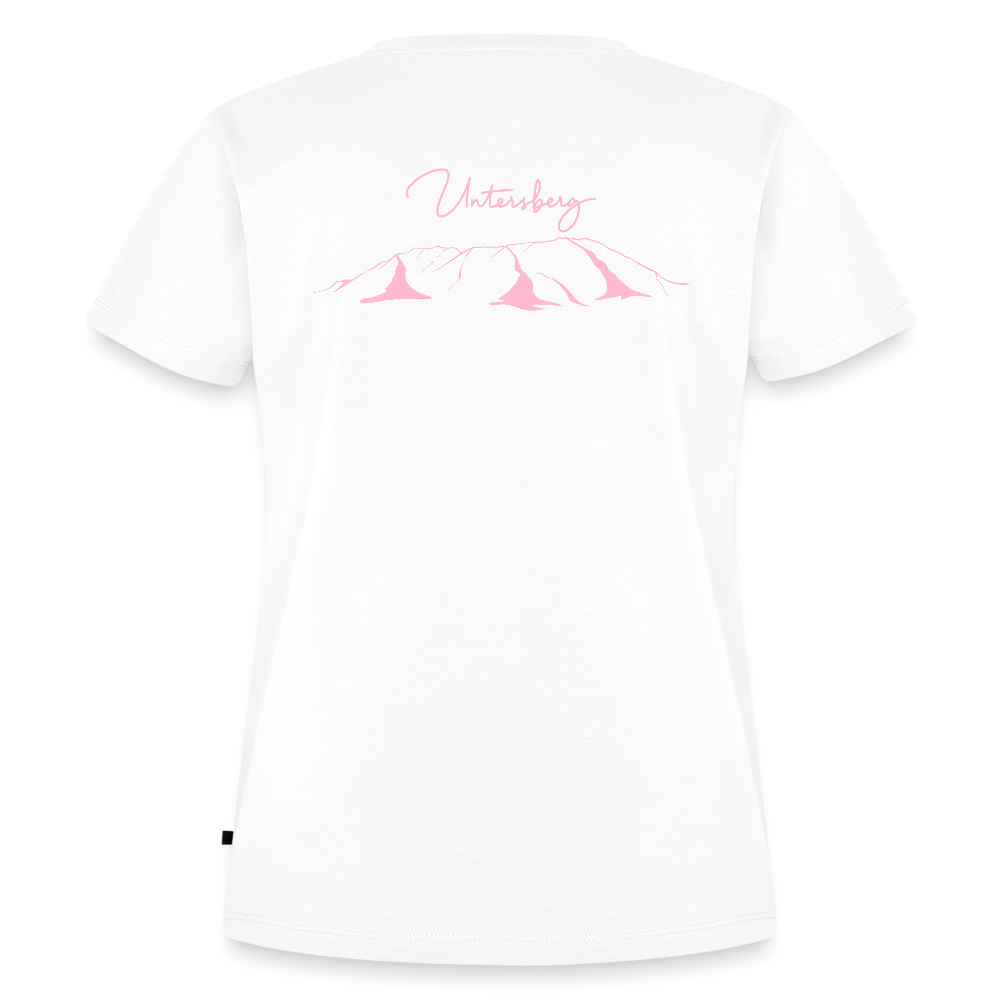 Untersberg Frauen Premium T-Shirt vers. Farben 2xDruck Rosa - Weiß