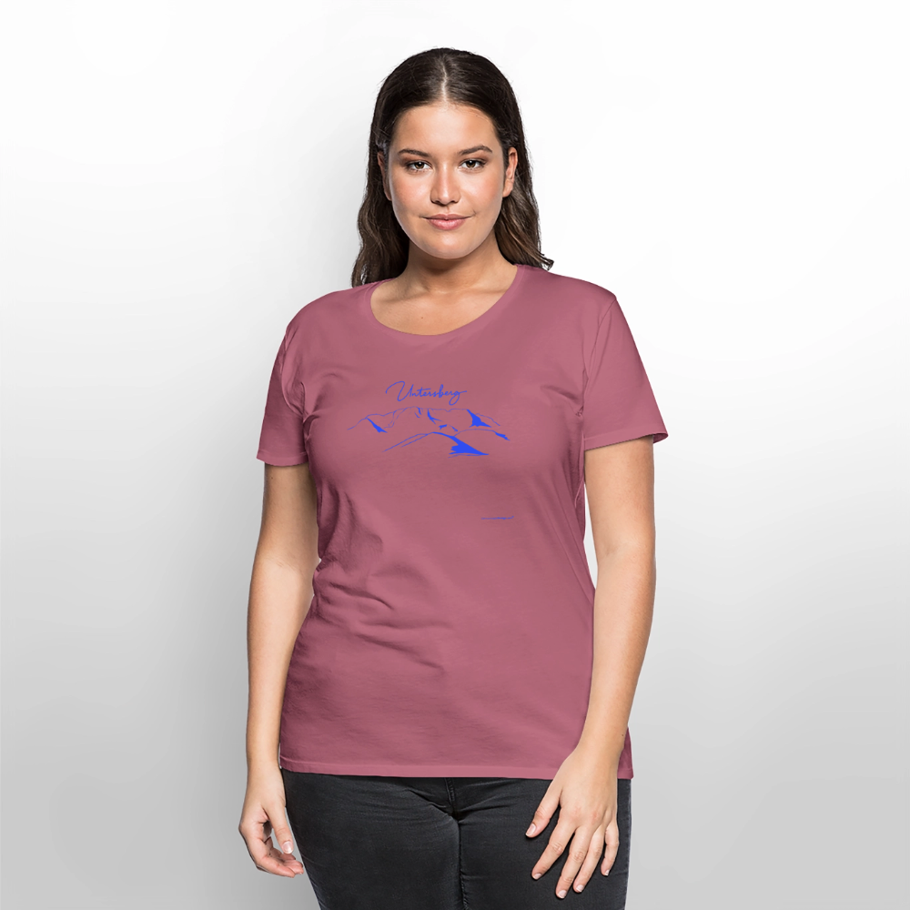 Untersberg Frauen Premium T-Shirt vers. Farben Azurblau - Mauve