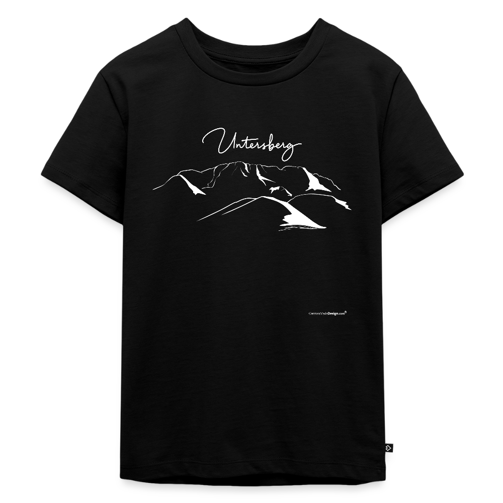 Untersberg Kinder Premium T-Shirt vers. Farben 2xDruck Weiß - Schwarz