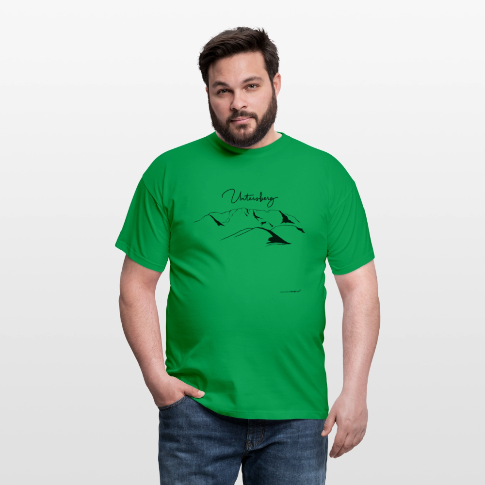 Untersberg Männer Premium T-Shirt in vers. Farben 1xDruck Schwarz - Kelly Green